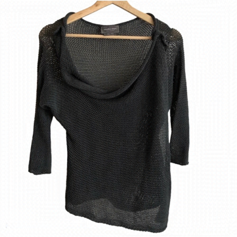 Wooden Ships Paola Buendia Waterfall Sweater Cardigan Gray